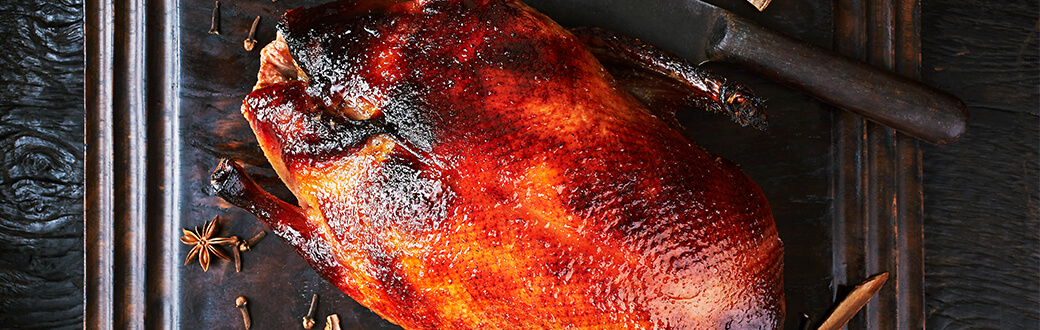 A roasted duck.