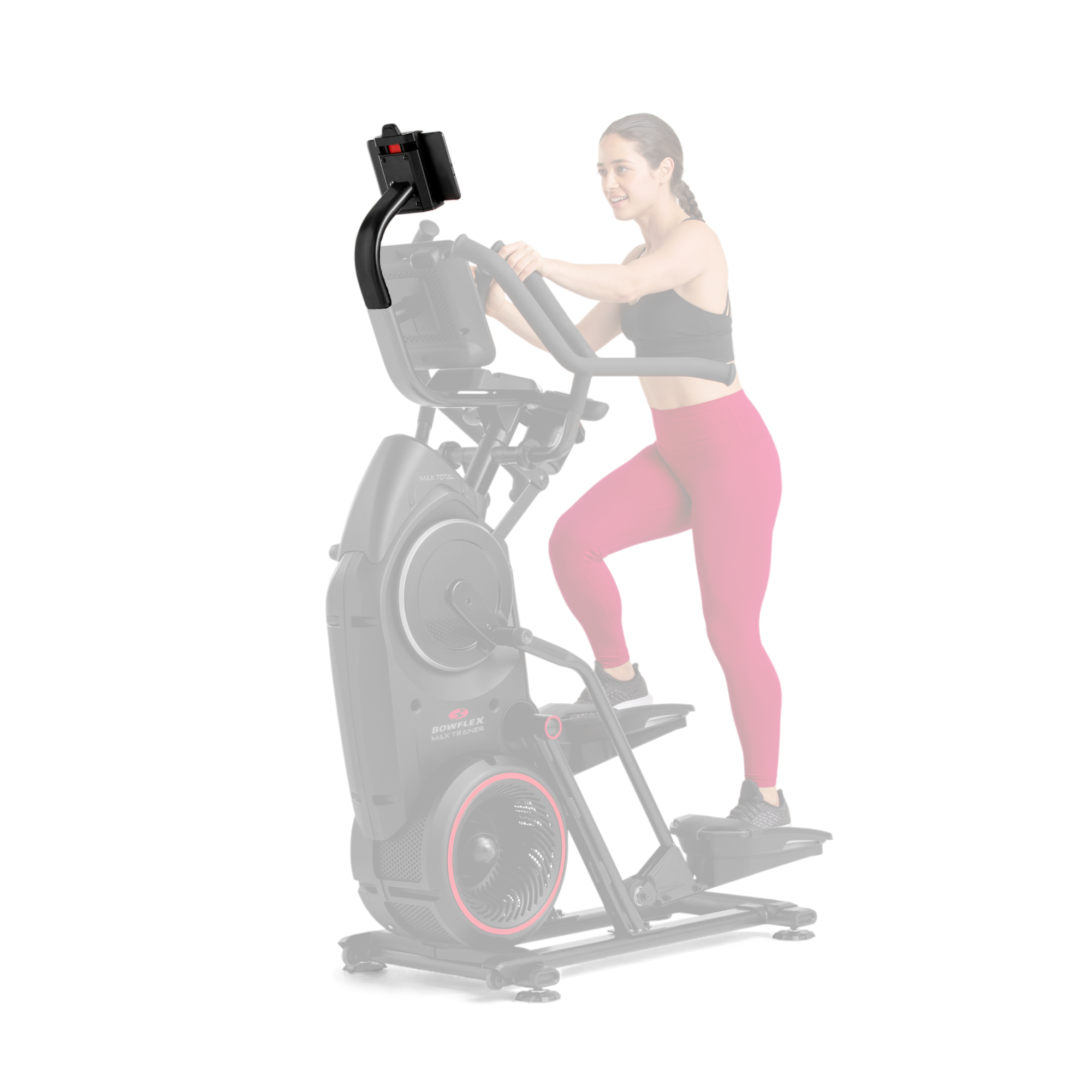 BowFlex Max Total Media Rack on white background.