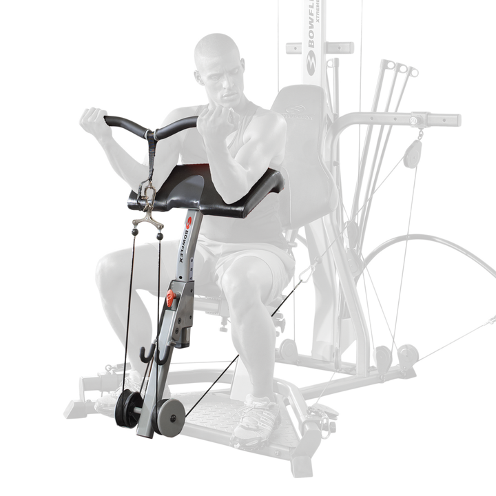 BowFlex Preacher Curl Attachment on white background.