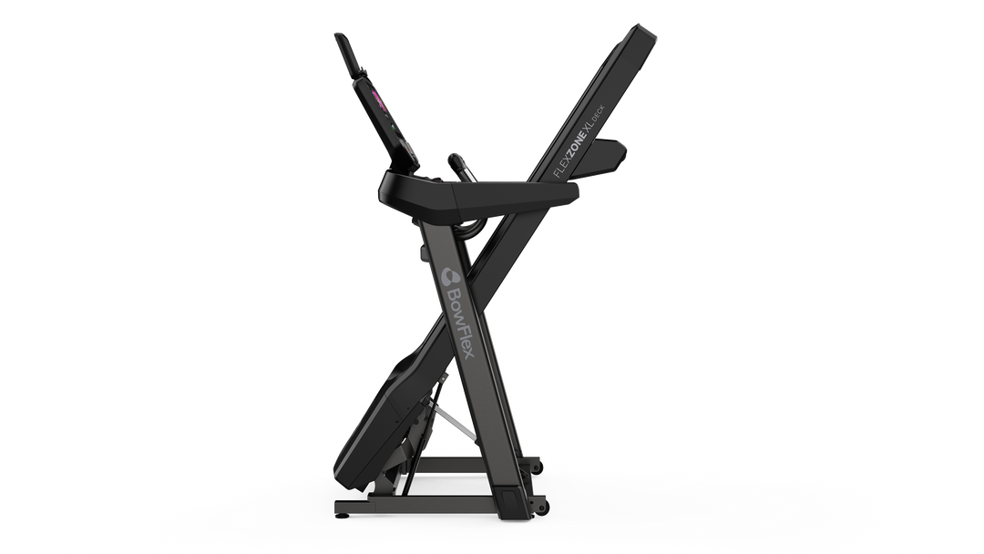T16 Treadmill folded for easy storage
