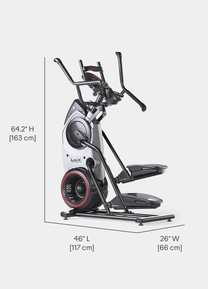 Dimensions for the BowFlex Max Trainer M6.