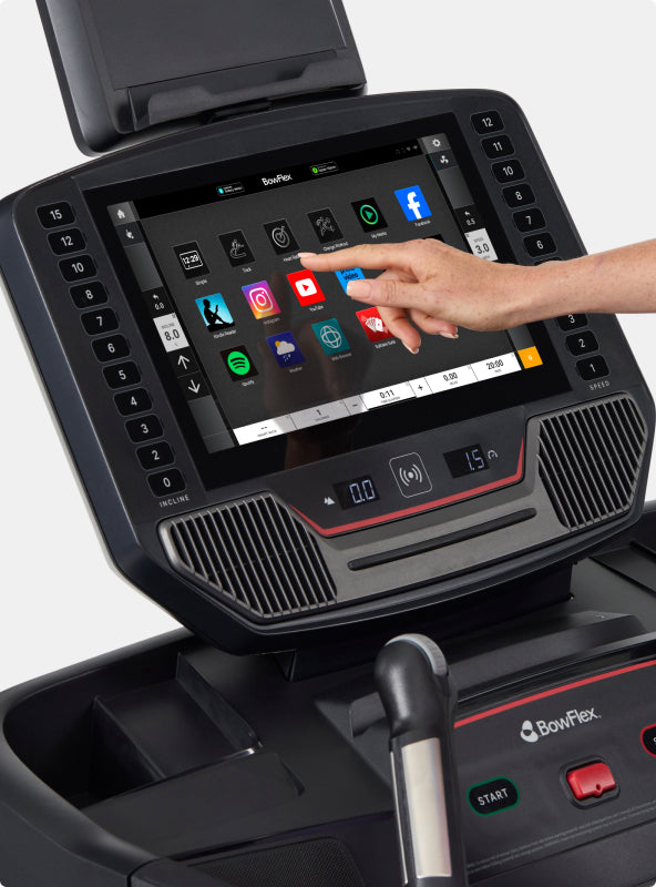 BowFlex T16 Treadmill touchscreen.