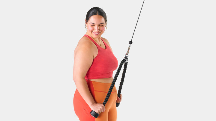 Man Using Tricep Rope to do Extension