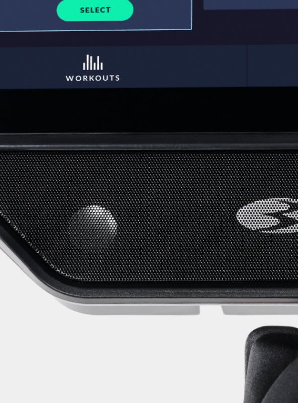 Bluetooth enabled speakers on the BowFlex VeloCore Bike 22.