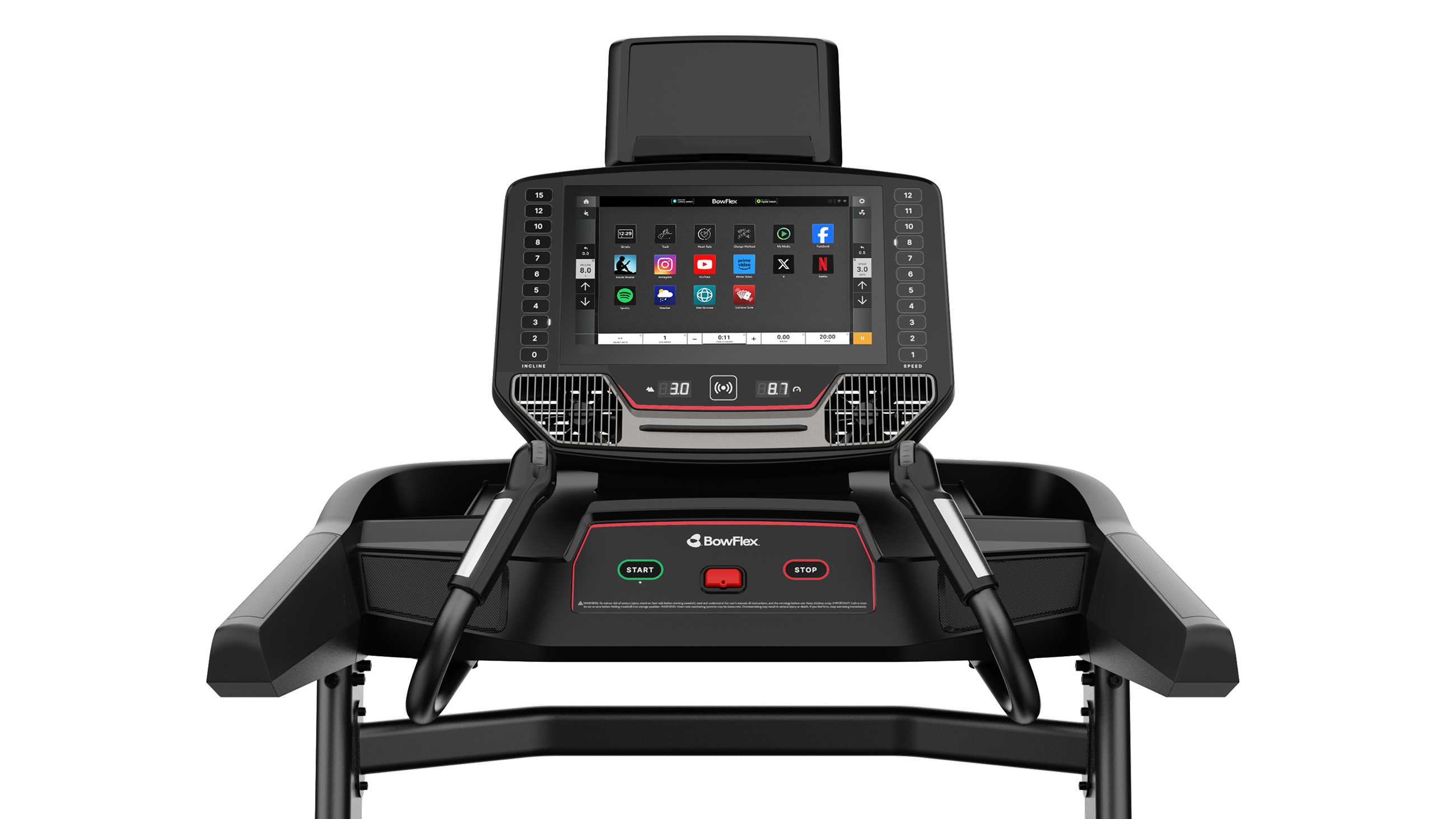 T16 Treadmill Console - default view