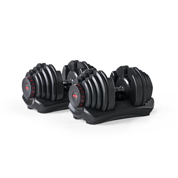 Bowflex SelectTech 1090 Adjustable Dumbbells, Pair, Free 1-Year Jrny Membership, Black