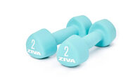 Turquoise ZIVA Neoprene Tribell Dumbbells - 2 lbs--thumbnail
