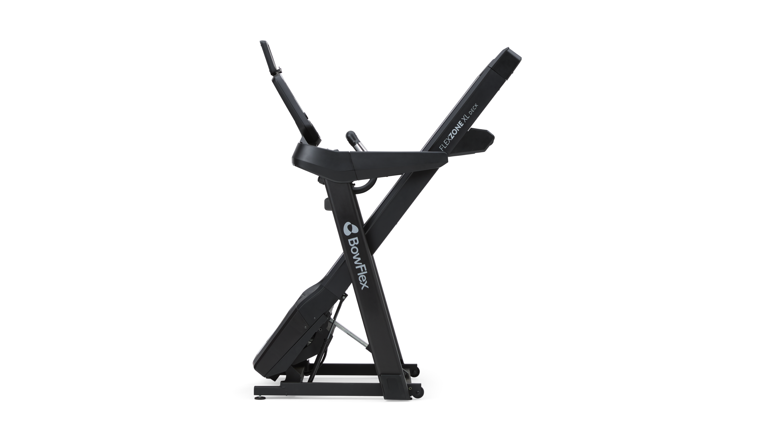 T9 Treadmill folded for easy storage - default view