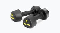 Black ZIVA Urethane Tribell Dumbbells - 5 lbs--thumbnail