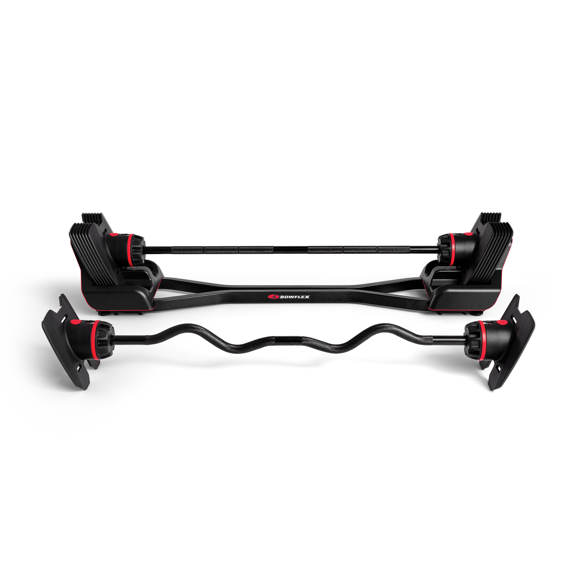 Bowflex barbell with curl bar clearance