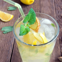 Glass of Mint Lemonade