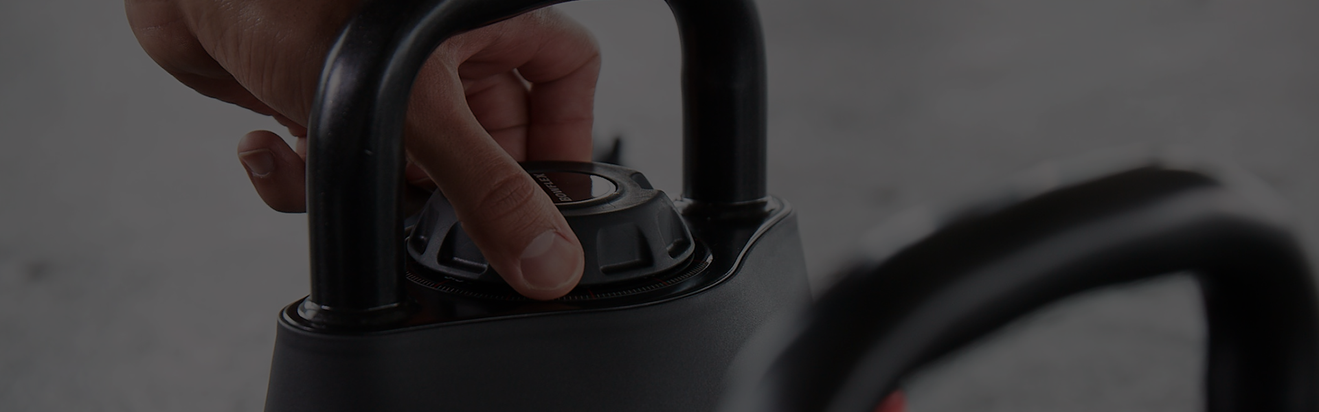 Adjustable weights at the turn of a dial