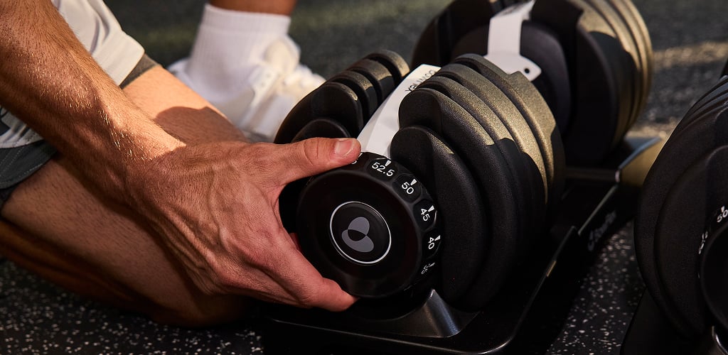 bowflex selecttech dumbbells selector turning