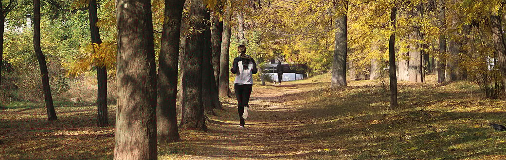 woman running outdoors