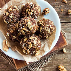 Close up image of No-Bake Gingerbread Energy Balls