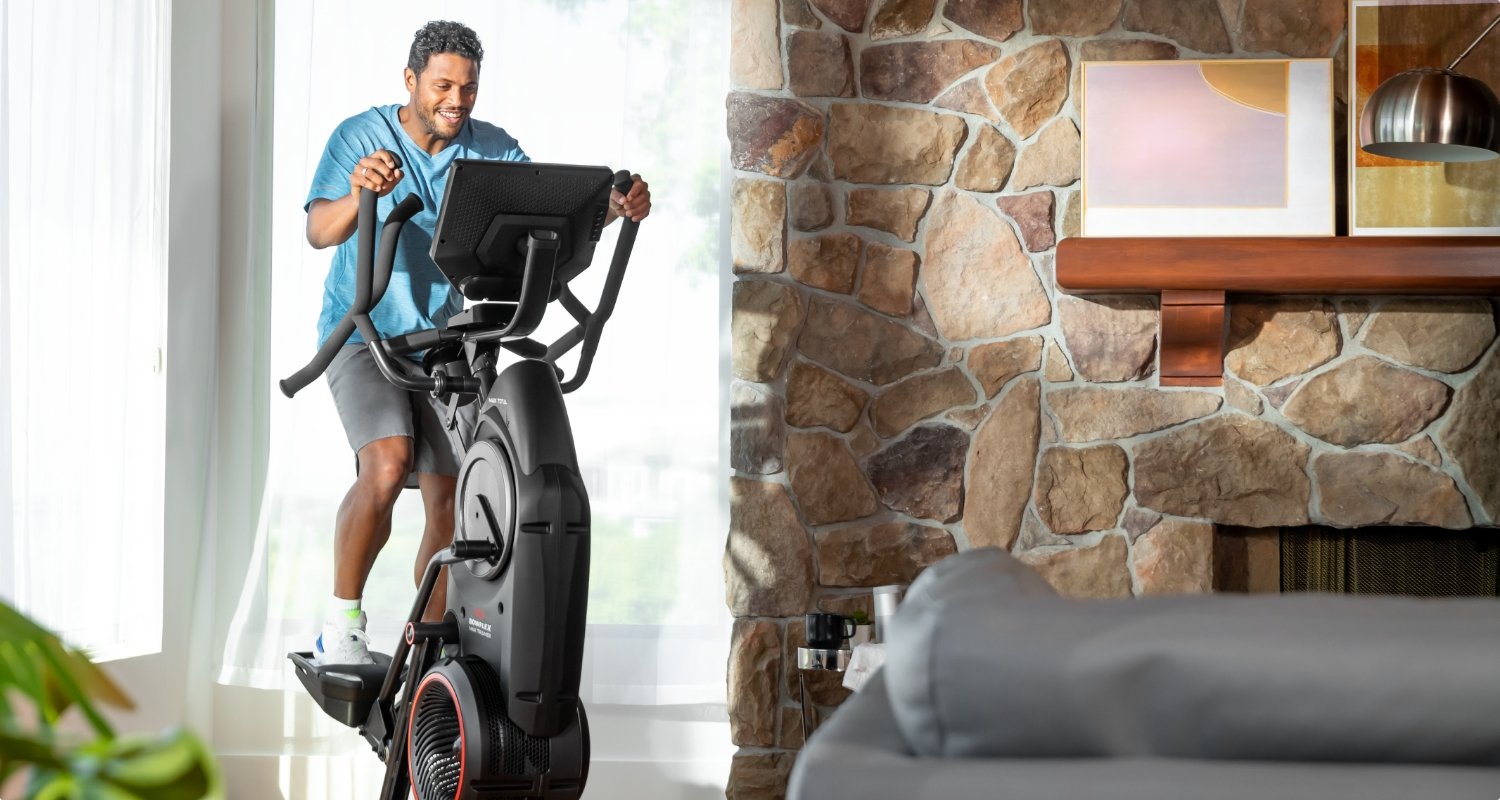 Athletic man post-workout with a Max Trainer