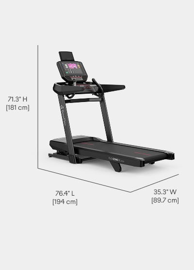 T16 Treadmill Dimensions  - Length 76.4 inches, Width 35.3 inches, Height 71.3 inches