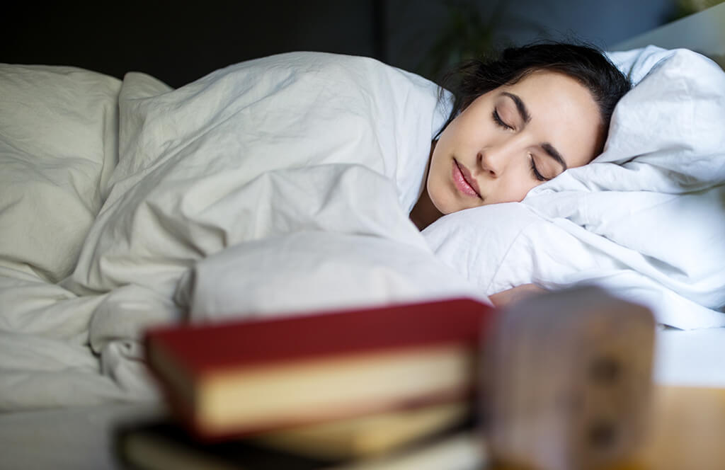 A woman sleeping