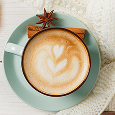 Healthy Pumpkin Spice Latte close up