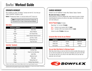 Bowflex Exercise Wall Chart