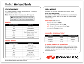 Bowflex Printable Workout Charts