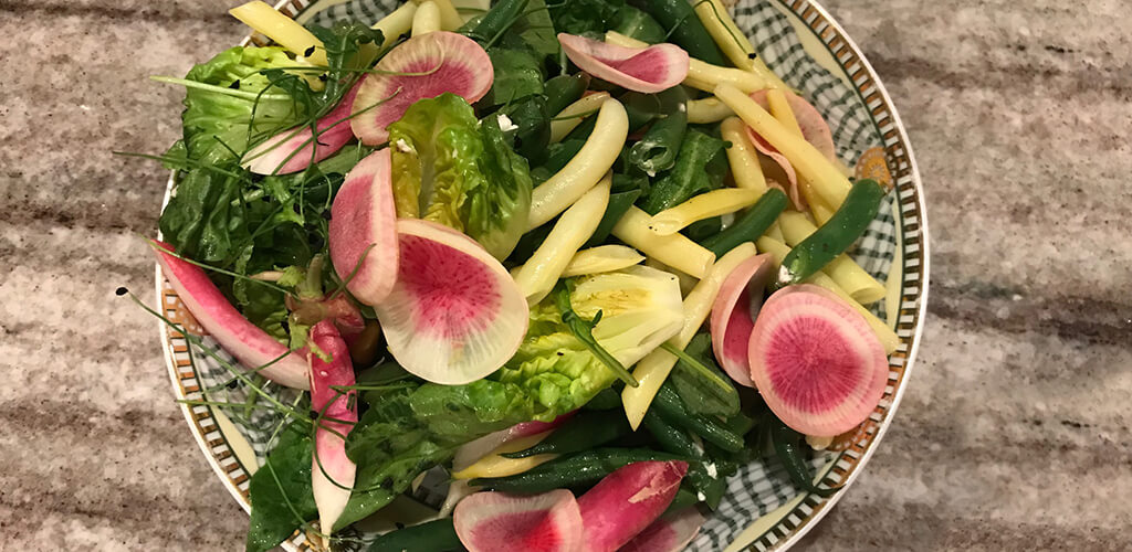 a bowl of salad
