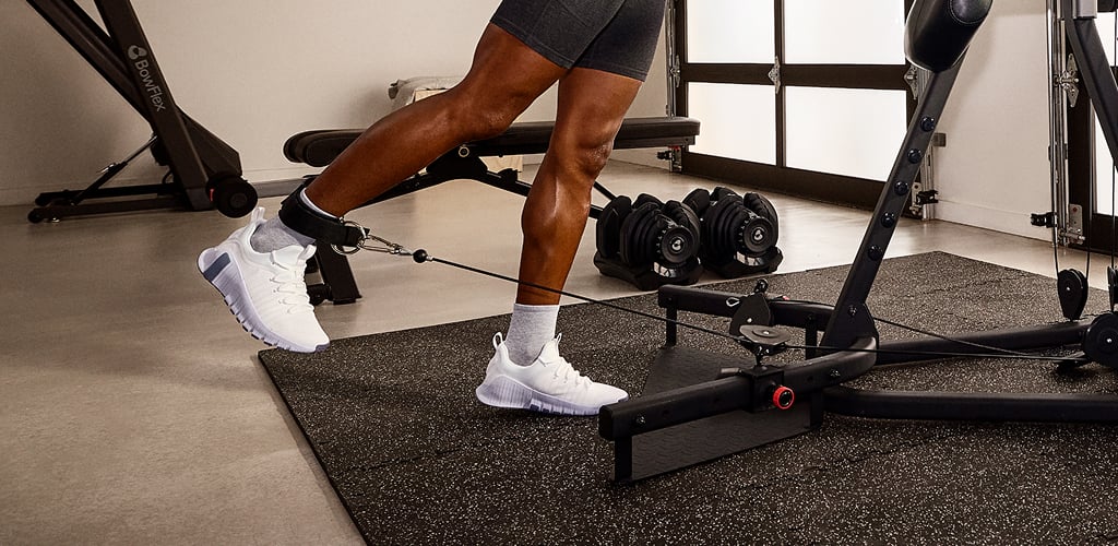 leg workout using a bowflex homegym