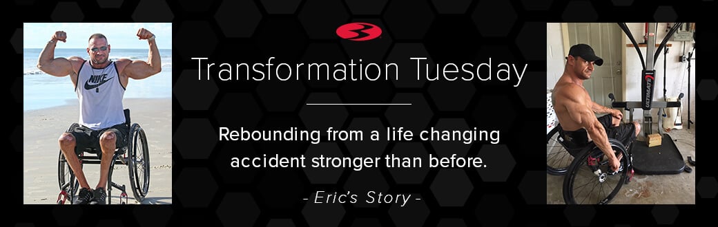 Transformation Tuesday. Rebounding from a life changing accident stranger than before. Eric's story.