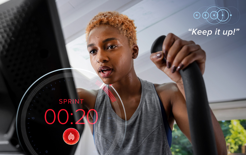 Adaptive workouts on screen delivered via JRNY