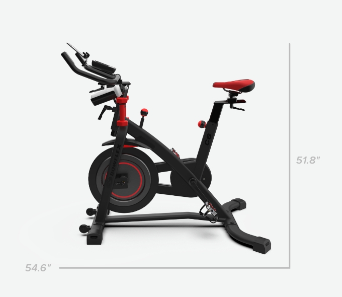 C6 Bike Dimensions - Height 51.8 inches, Length 54.6 inches