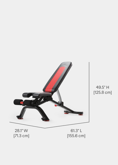 5.1S Stowable Bench Dimensions - Length 61.3 inches, Width 28.1 inches, Height 49.5 inches
