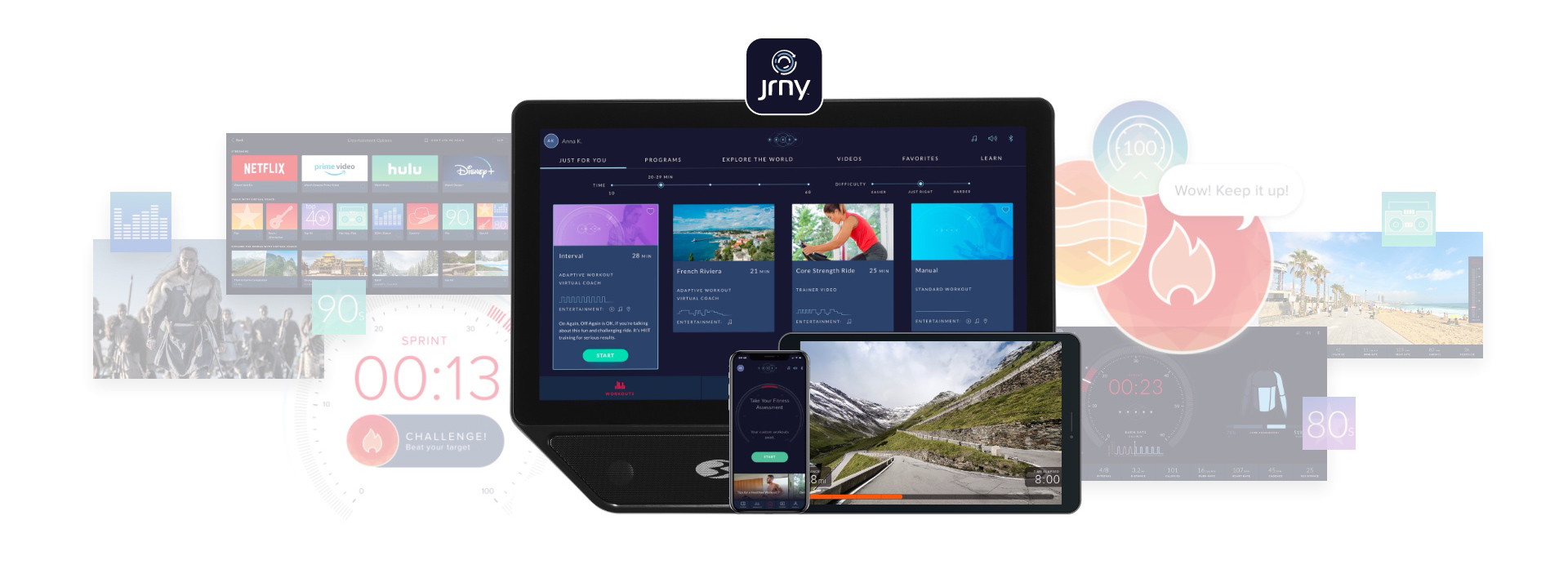 JRNY App - digital assets and screenshots of the JRNY experience