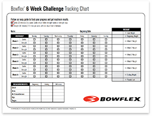 Bowflex 6 Week Challenge Chart And Workout Guide