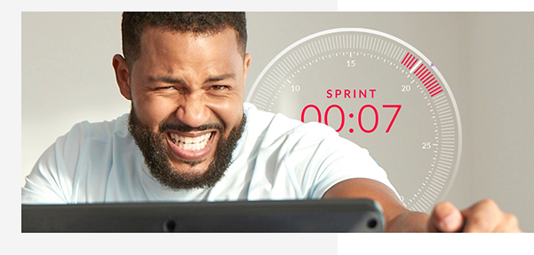 A man using the M9 for a HIIT workout