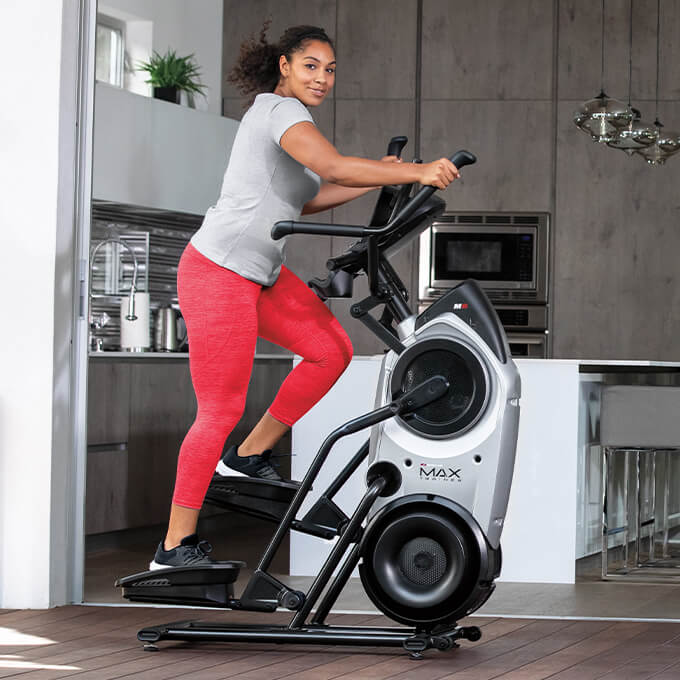woman working out in home