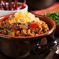 Image of a bowl of Eggplant Chili
