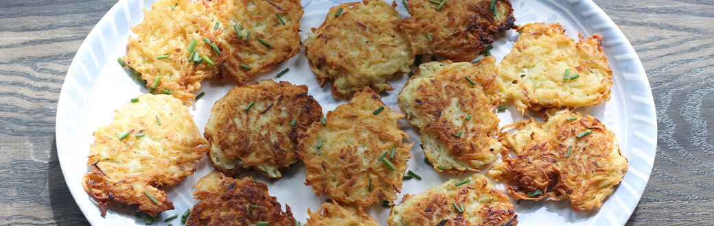 Latke's on a plate.