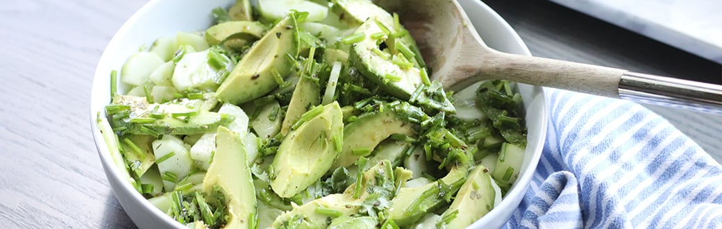 bowl of avocado salad