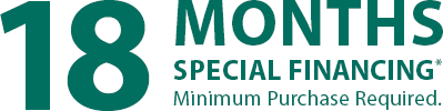 18 Months Special Financing - Minimum Purchase Required