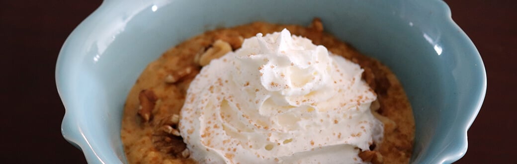 Bowl of Pumpkin Pie Oatmeal