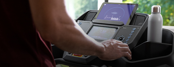 Treadmill console