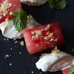 Close up of Sparkling Watermelon Dessert