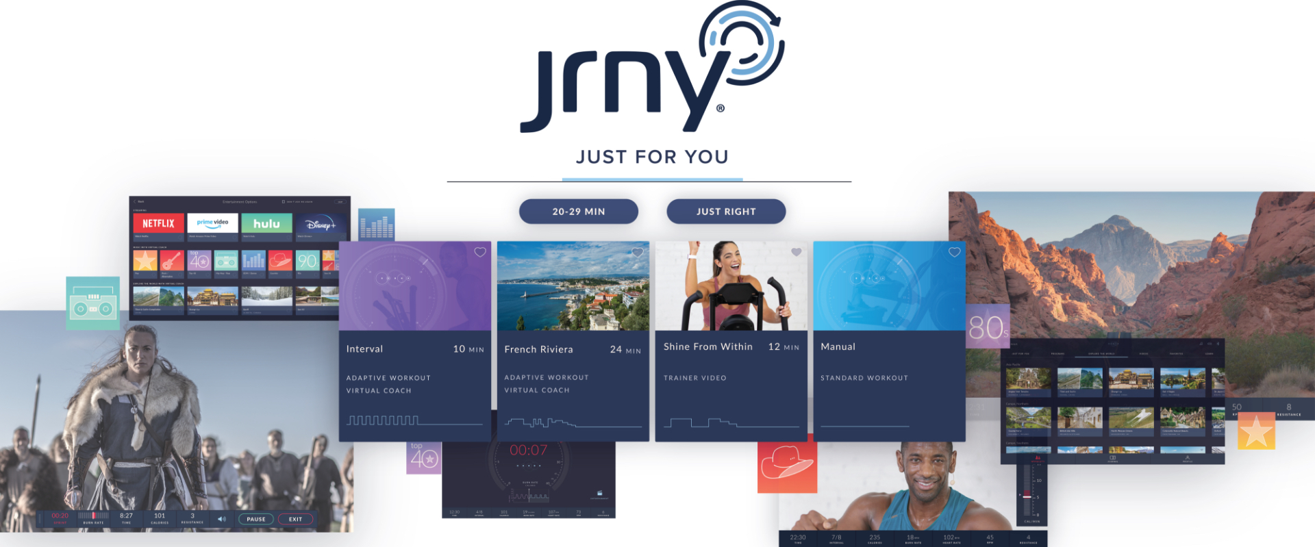 JRNY App - digital assets and screenshots of the JRNY experience