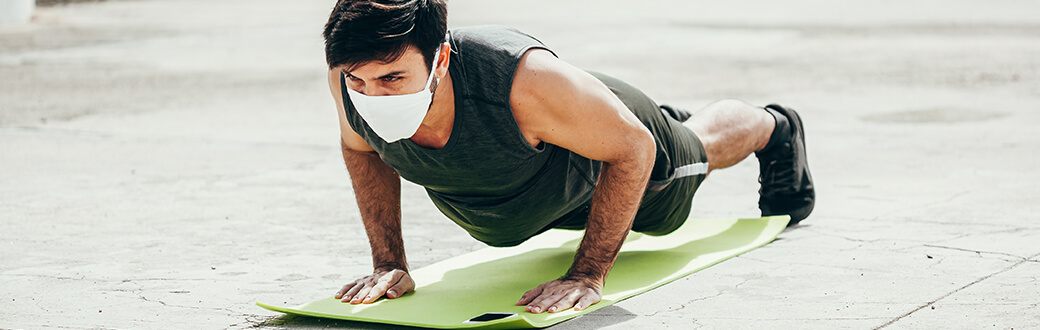 A person performing a plank.