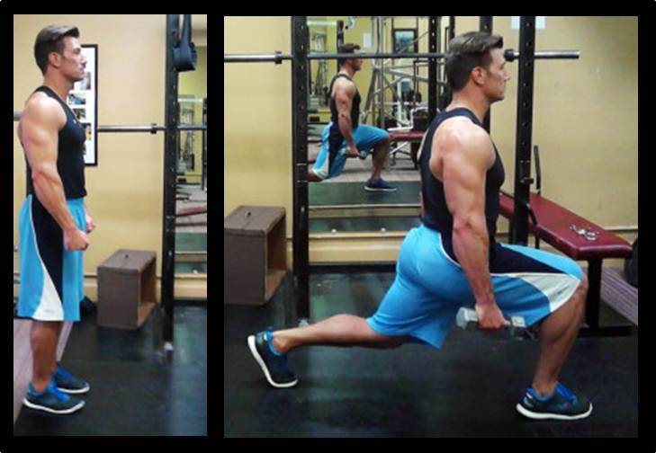 Example of standing lunge