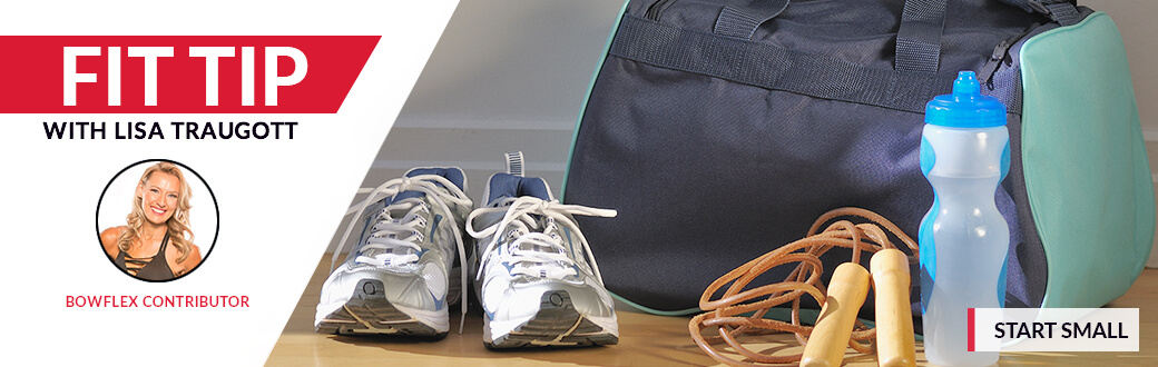 Workout accessories next to a gym bag.