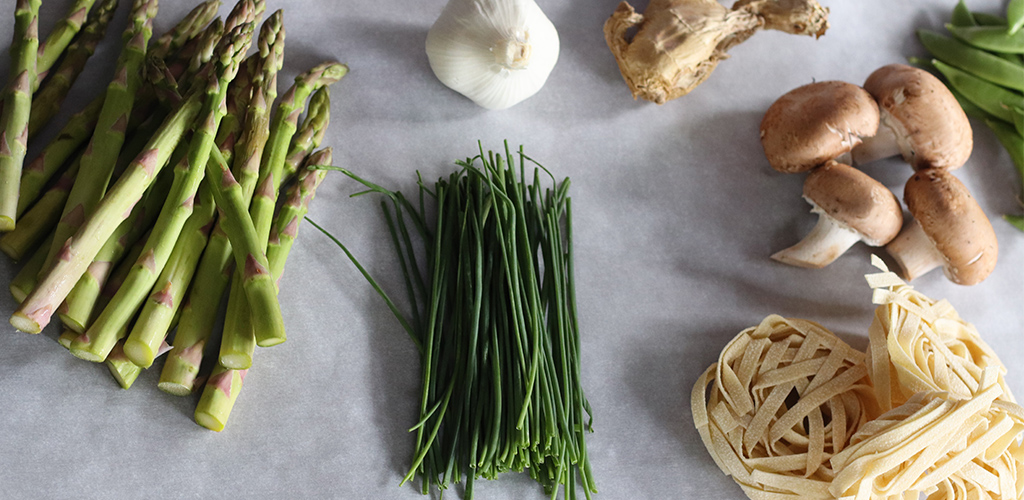 Stir fry ingredients.