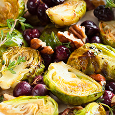 Closeup of Sweet Brussels Sprouts