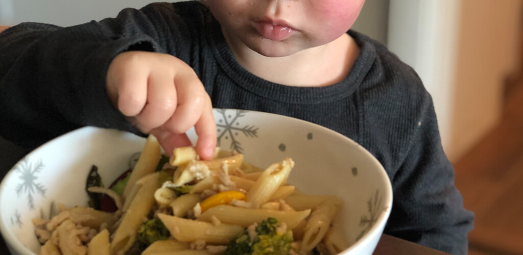 pasta primavera on a plate