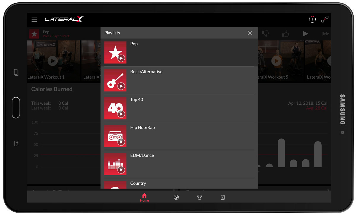 Bowflex Radio on LateralX App